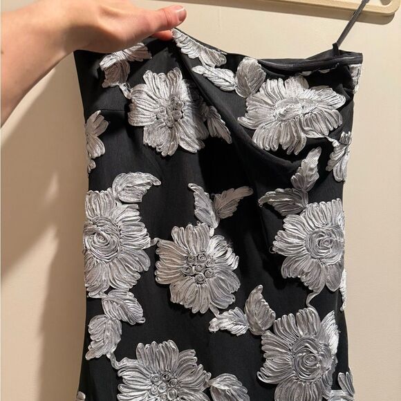 ROTATE BIRGER CHRISTENSEN appliquéd recycled-mesh/satin maxi dress, 36 - Picture 12 of 15